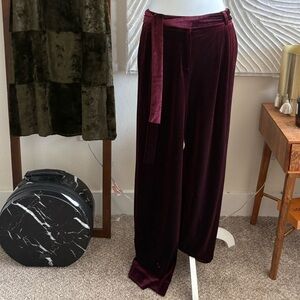 Laundry By Shelli Segal Velvet Wide Leg Pants
